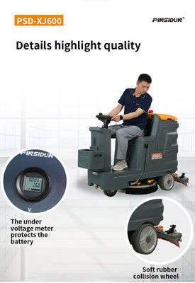 Industrial Ride On Floor Scrubber Dryer Cleaner Machine For Heavy Duty Cleaning