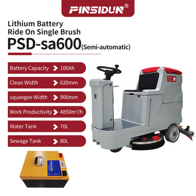 Electric Industrial Drivable Floor Scrubber Machine Ride On For Garage OEM