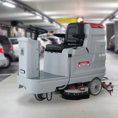 Red ABS Material Commercial Auto Scrubber Automatic Floor Cleaner Sweeper