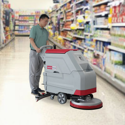 Automatic Cordless 60L tank capacity Walk Behind Floor Scrubber Cleaning Machine For Garage