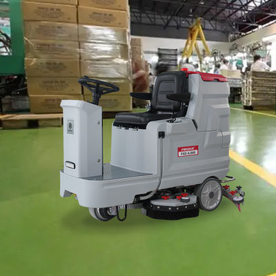 Red ABS Material Commercial Auto Scrubber Automatic Floor Cleaner Sweeper