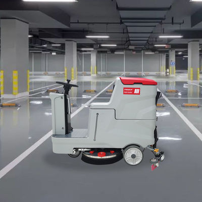 Red Cordless Electric Stand On Floor Sweeper Washing Machine Equipment