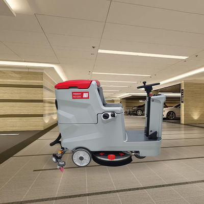 Red Double Brush OEM Floor Sweeper Scrubber Scrubbing Machine Equipment