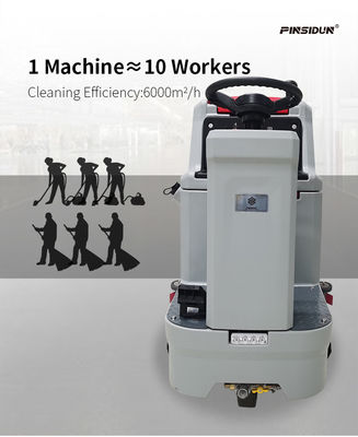24V Ride On Floor Sweeper Commercial Scrubber Dryer For Epoxy Floors